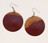 Wood Disk Earrings