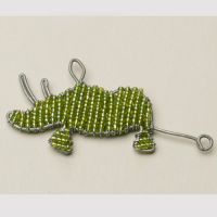 Beaded Wire Rhino