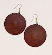 Wood Disk Earrings